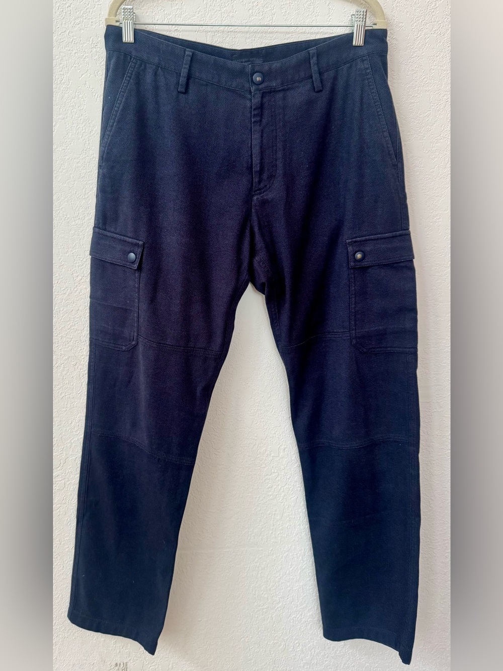 Zachary Prell diamond weave cargo pants navy & black